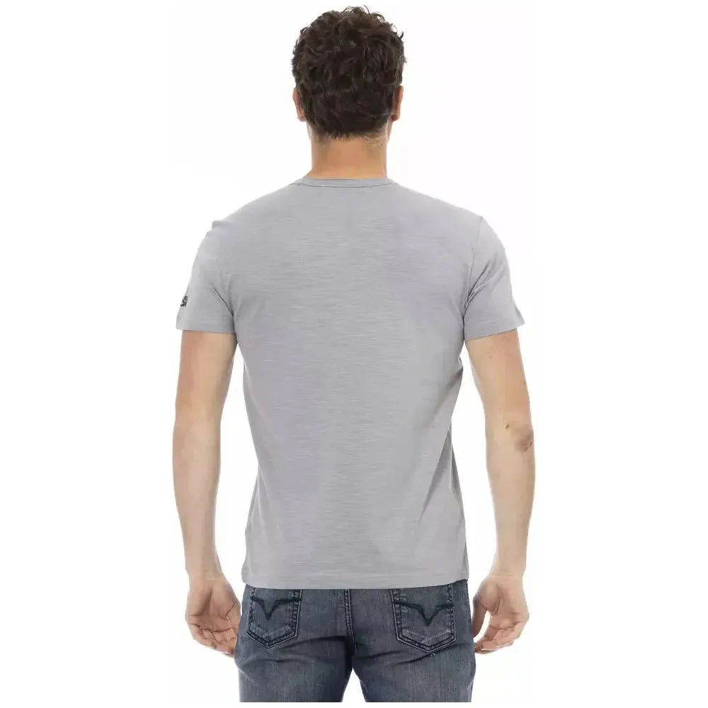 Trussardi Action Gray Cotton T-Shirt