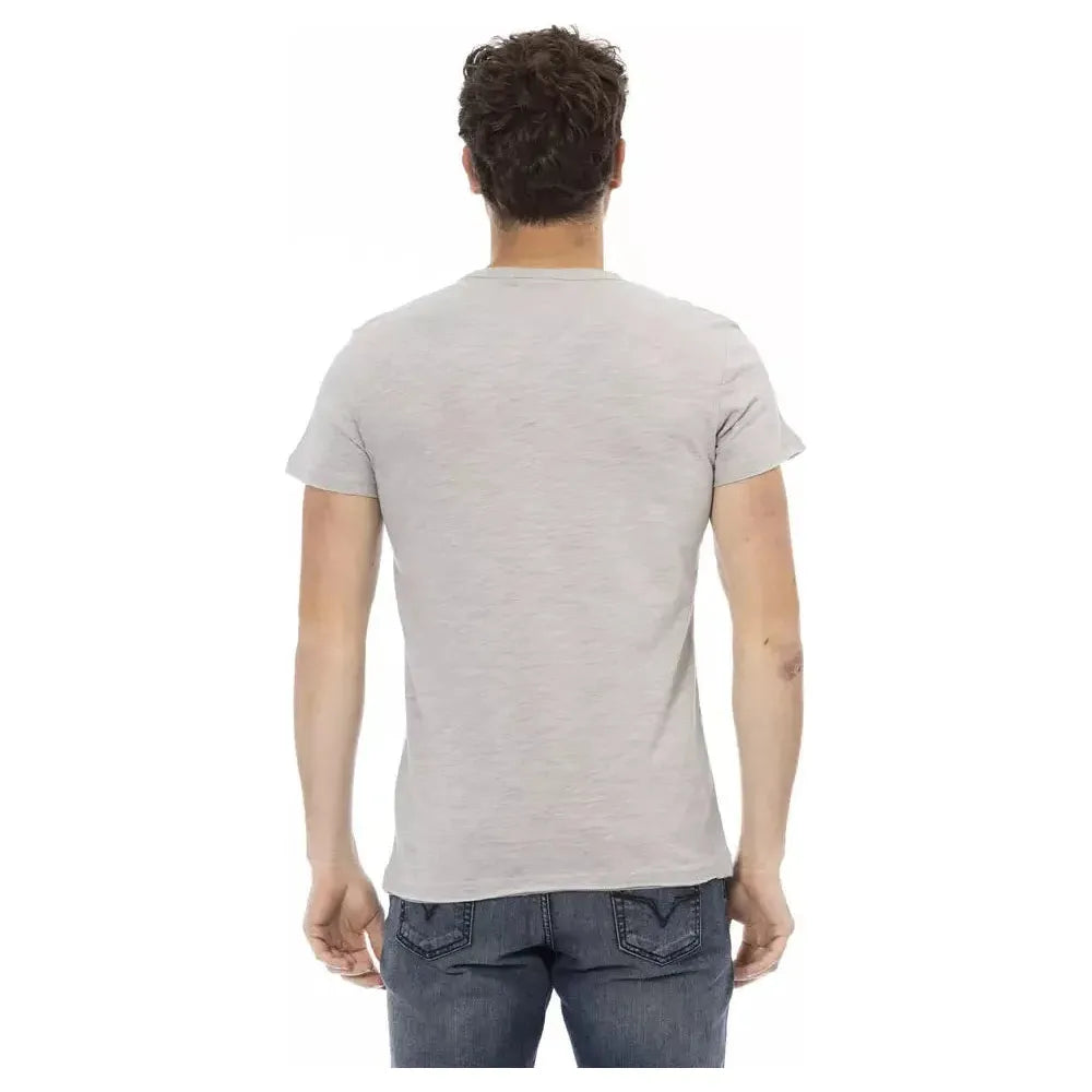 Trussardi Action Gray Cotton T-Shirt