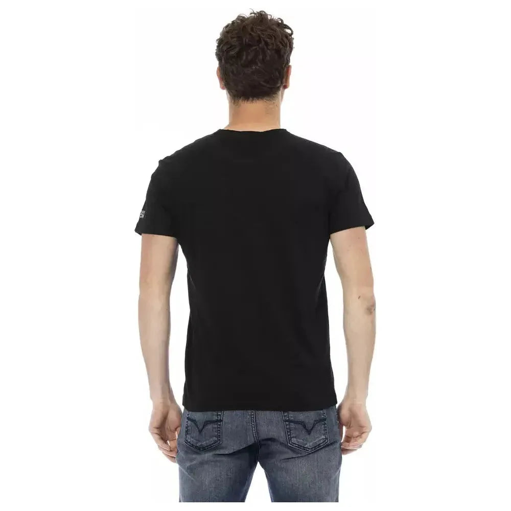 Trussardi Action Black Cotton Men T-Shirt