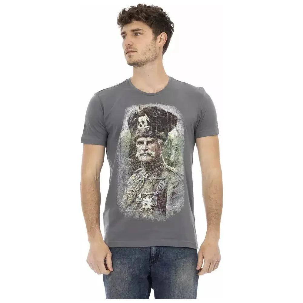Trussardi Action Gray Cotton T-Shirt