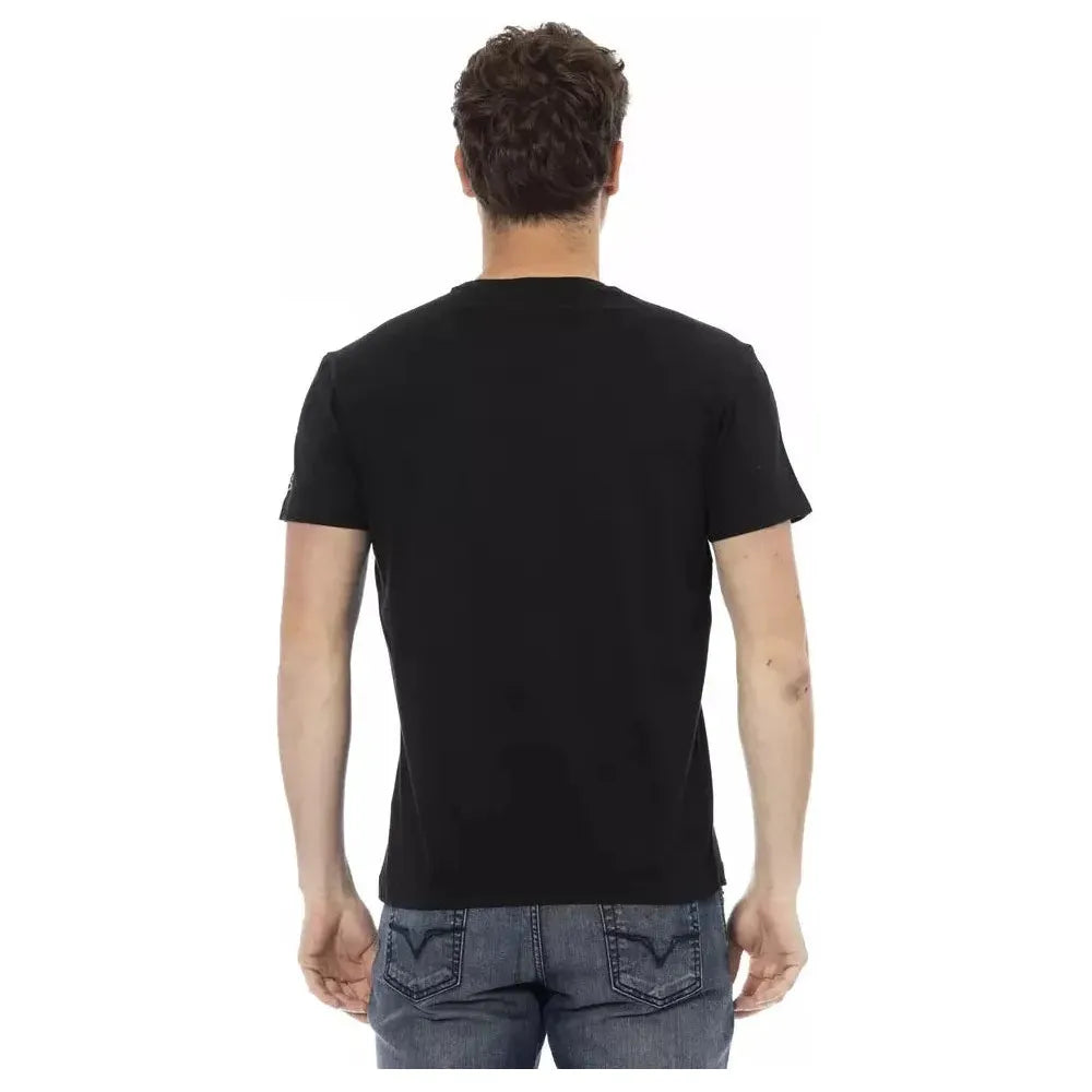 Trussardi Action Black Cotton Men T-Shirt