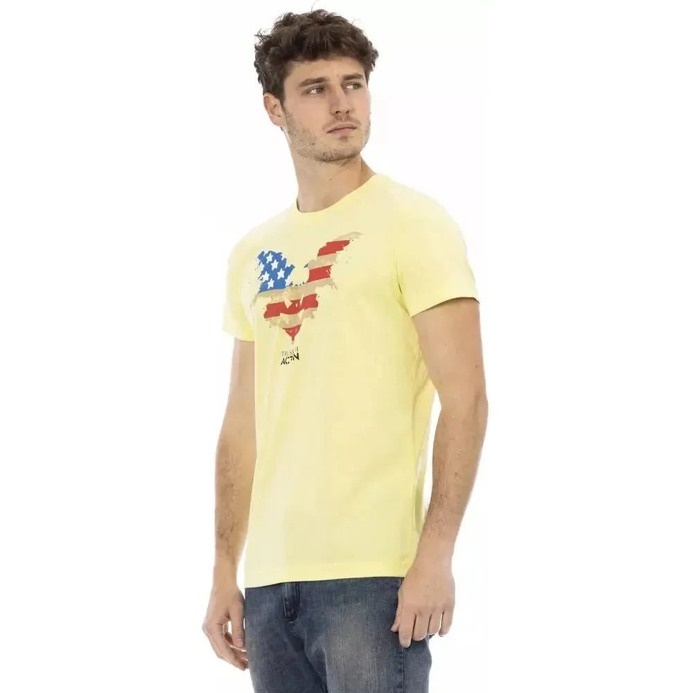 Trussardi Action Yellow Cotton T-Shirt