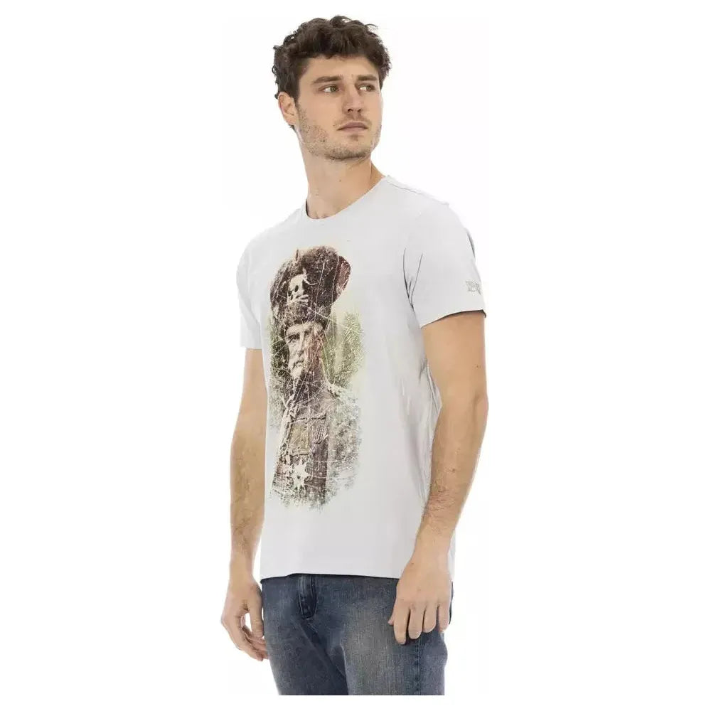 Trussardi Action Gray Cotton T-Shirt