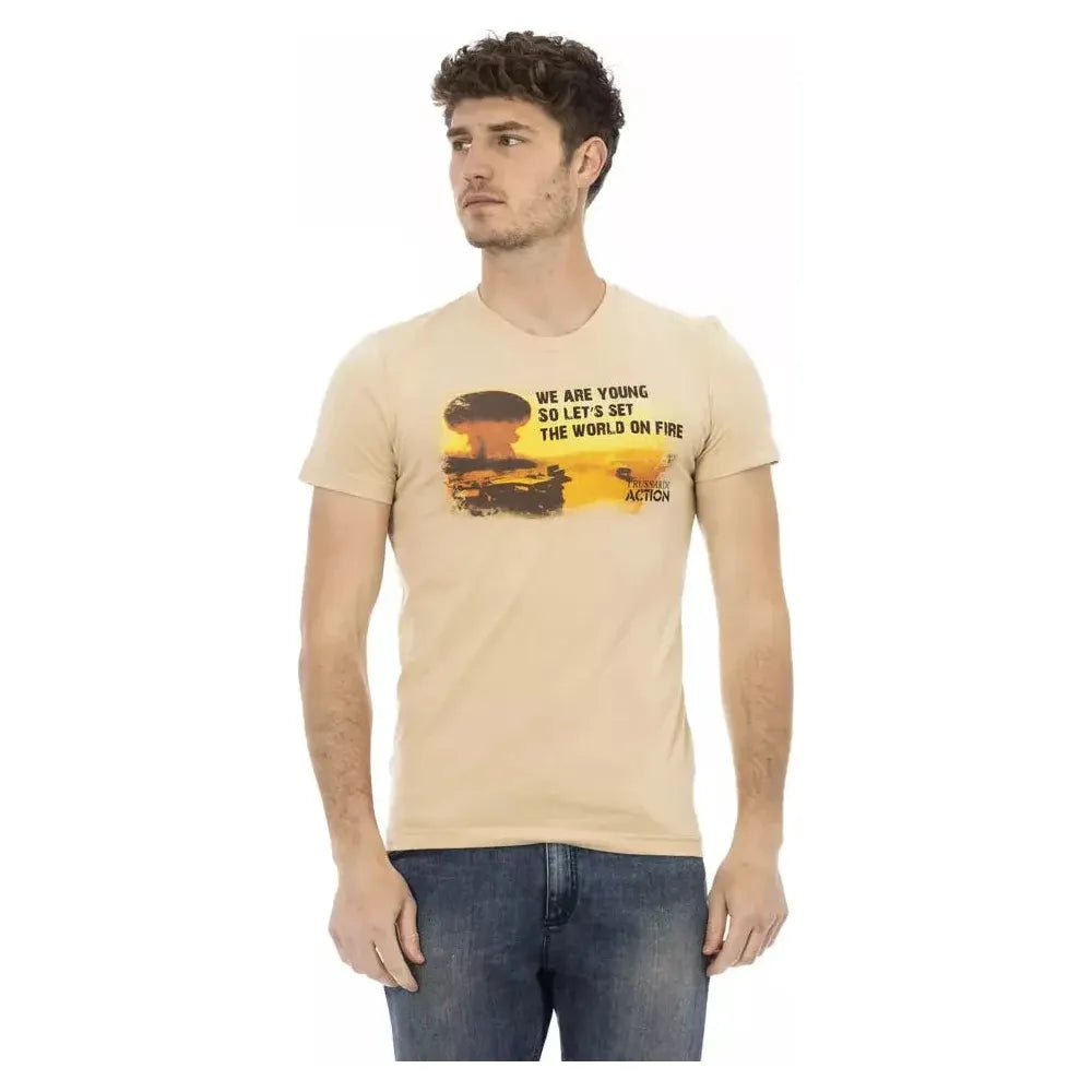 Trussardi Action Beige Cotton T-Shirt