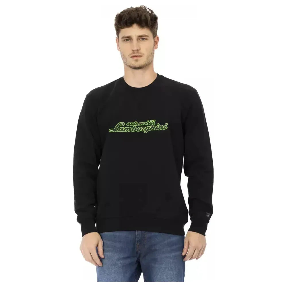 Automobili Lamborghini Black Cotton Sweater