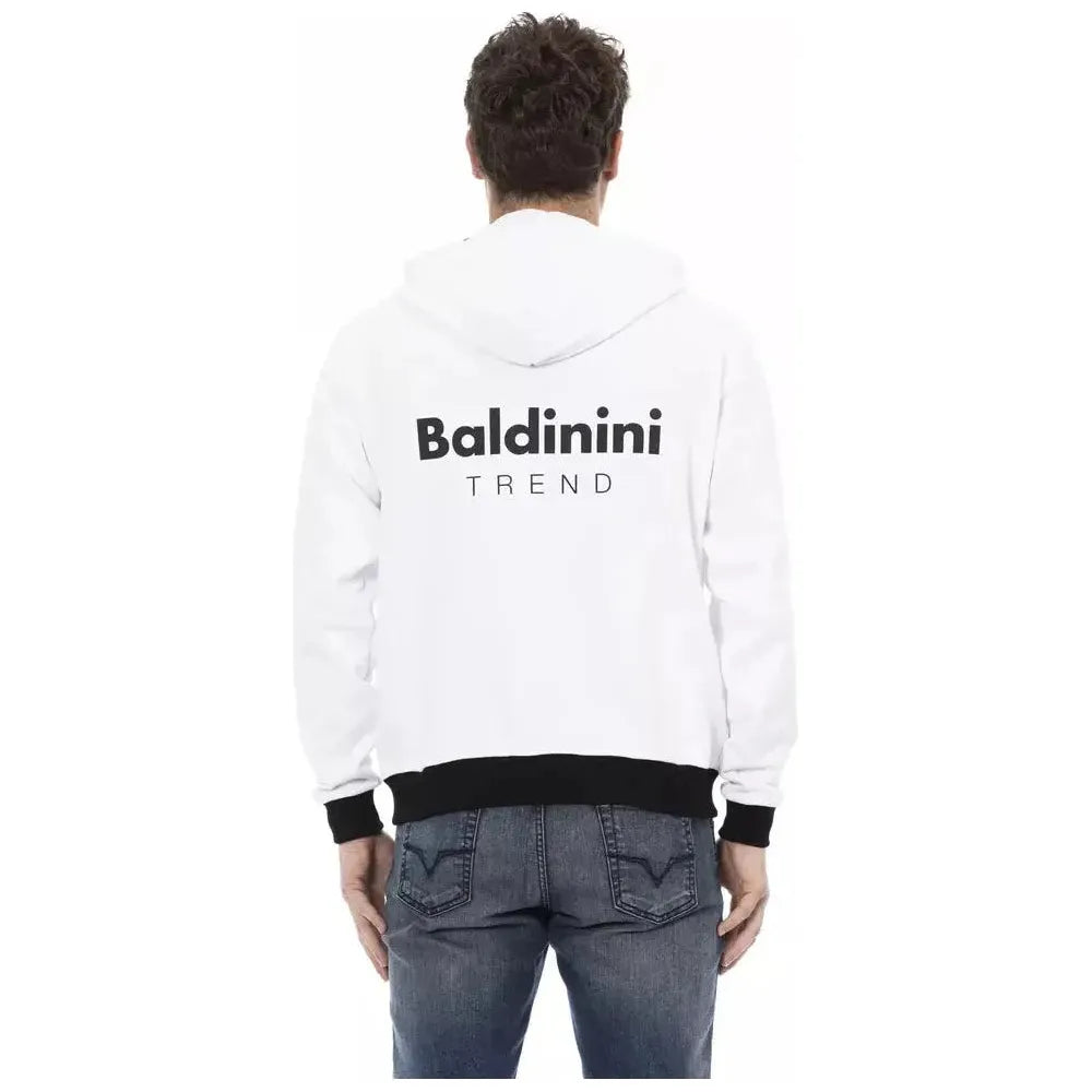 Baldinini Trend White Cotton Men's Hoodie