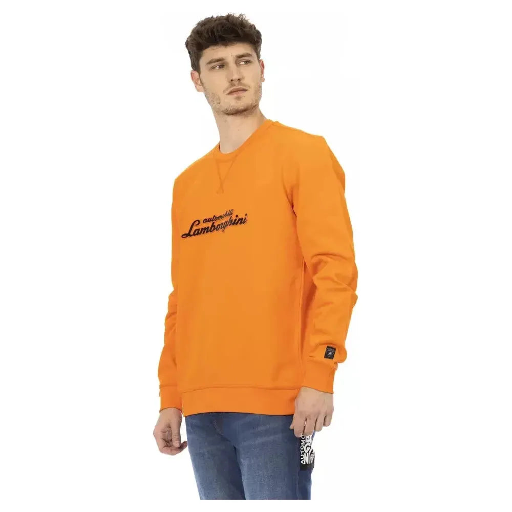 Automobili Lamborghini Orange Cotton Sweater