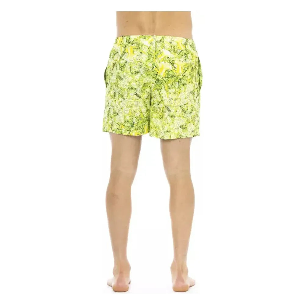 Just Cavalli Green Polyester Swimwear