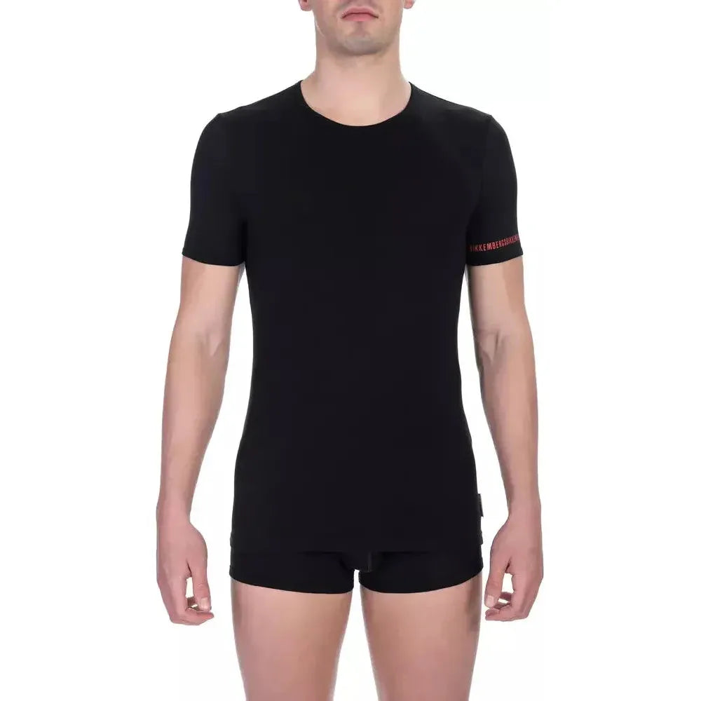 Bikkembergs Black Cotton Men T-Shirt Twin Pack