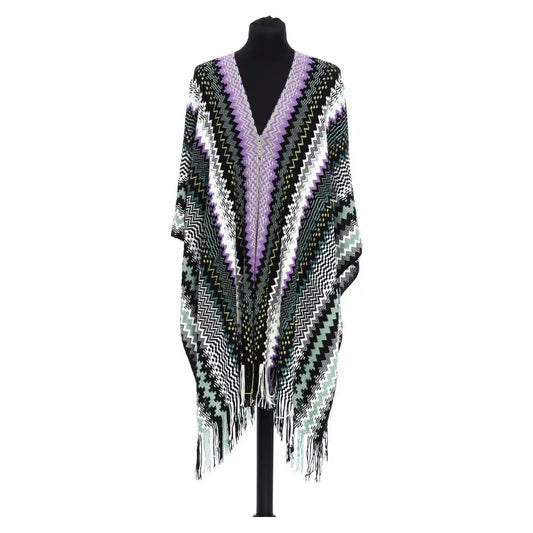 Missoni Multicolor Wool Women Poncho MI-22222-UNISEX