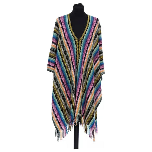 Missoni Multicolor Wool Women Poncho MI-22223-UNISEX