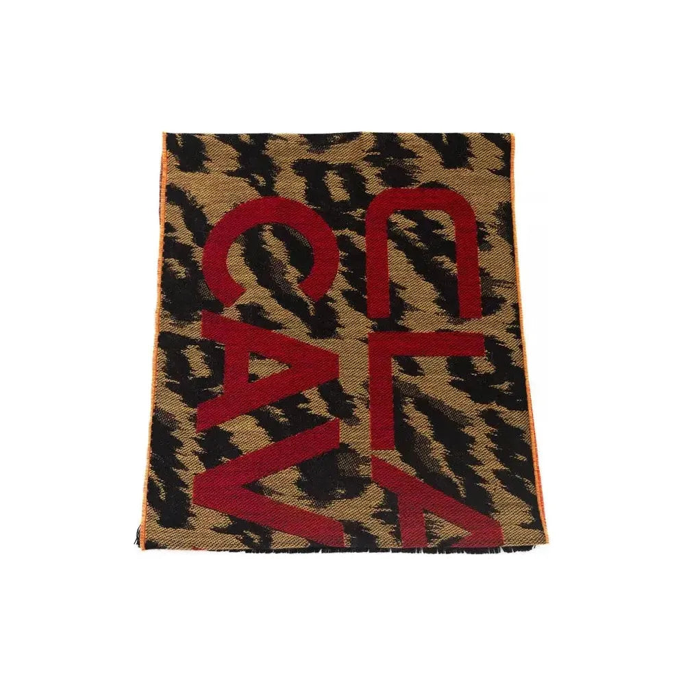 Cavalli Class Brown Wool Men Scarf Scarves