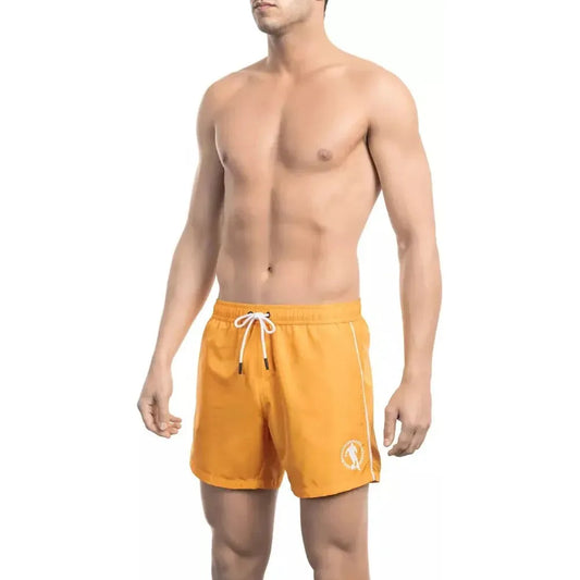 Bikkembergs Orange Polyester Men Swim Short BI-22023-XXL
