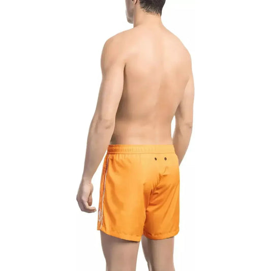 Bikkembergs Orange Polyester Men Swim Short BI-22023-XXL