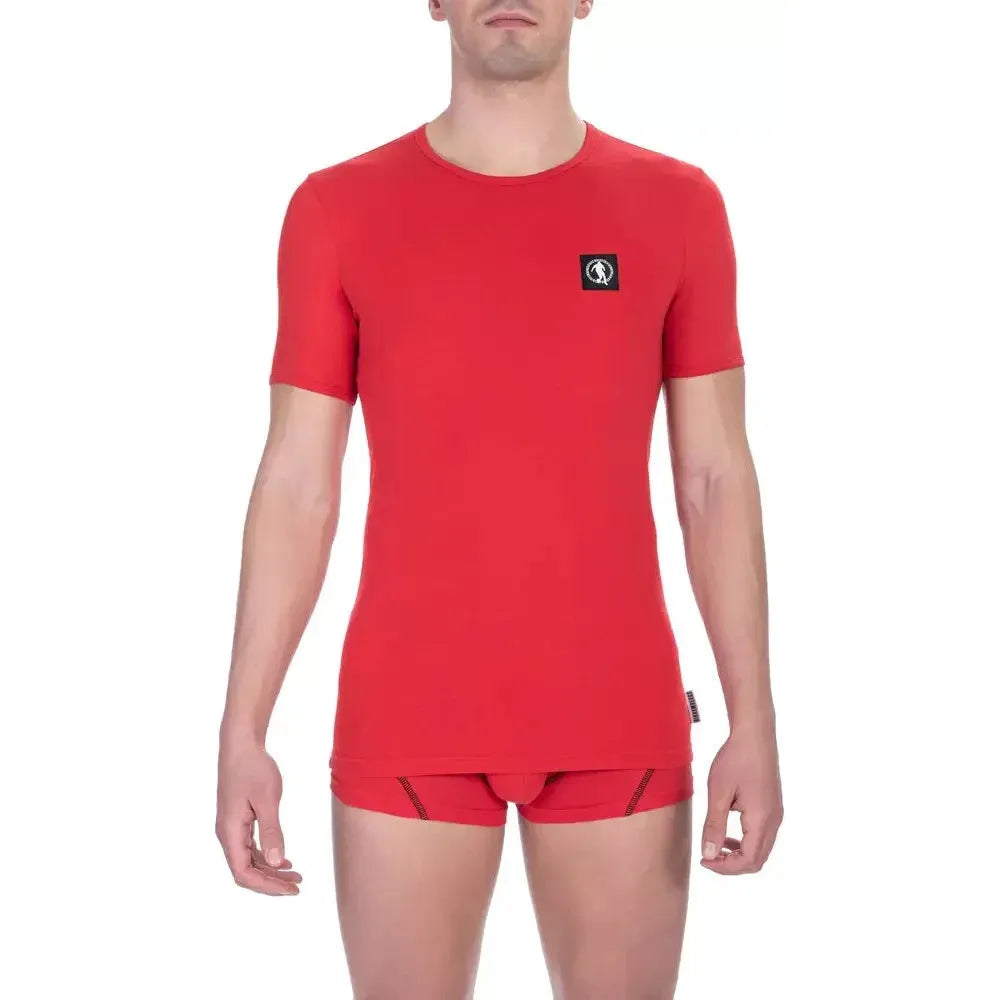 Bikkembergs Red Cotton Men T-Shirt