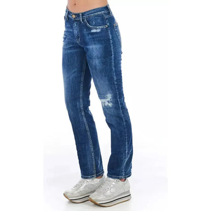 Frankie Morello Blue Cotton Women's Jeans