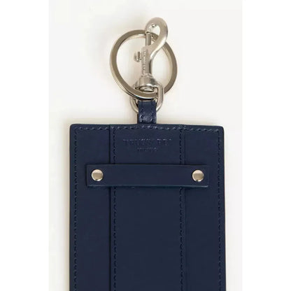 Trussardi Blue Leather Men's Badge Holder