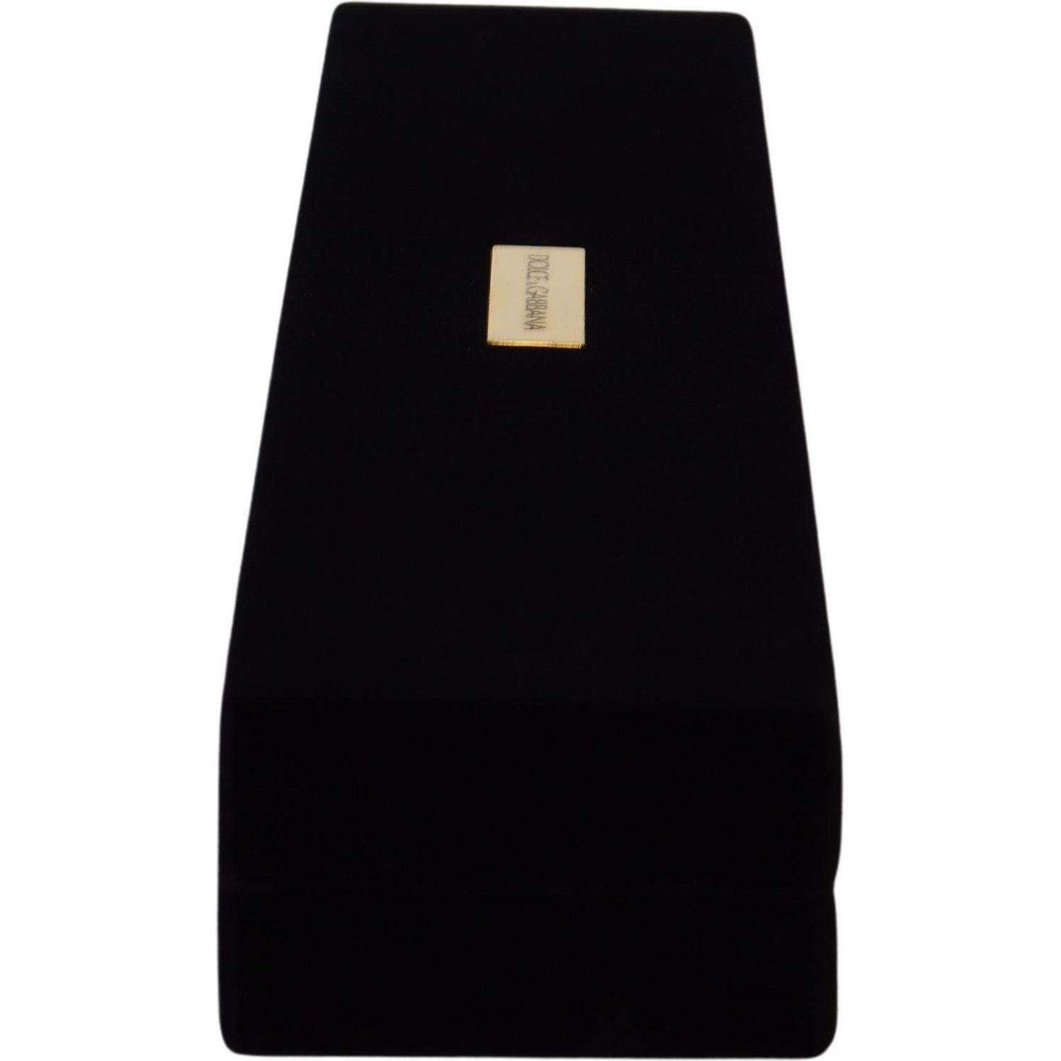 Dolce & Gabbana Black Velvet Logo Plaque Storage Bracelet Jewelry Box