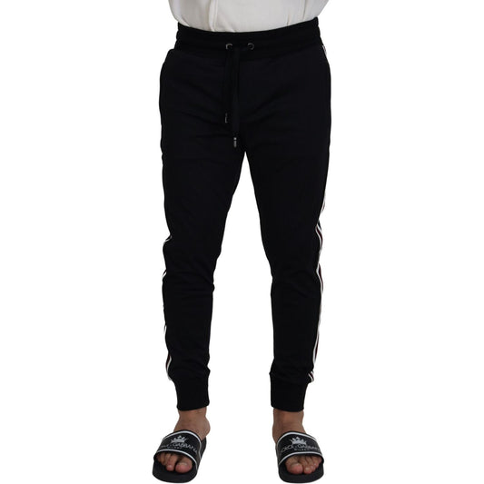 Dolce & Gabbana Black DG Print Mens Jogger Pants