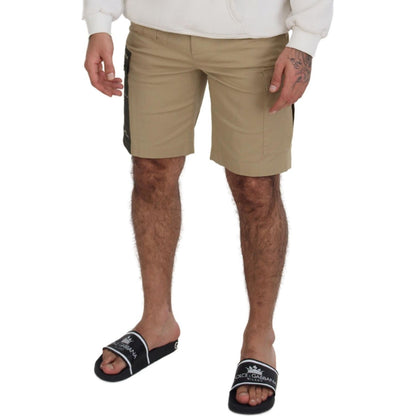 Dolce & Gabbana Beige Cotton Cargo Bermuda Shorts