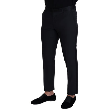 Dolce & Gabbana Black Wool Men Formal Pants