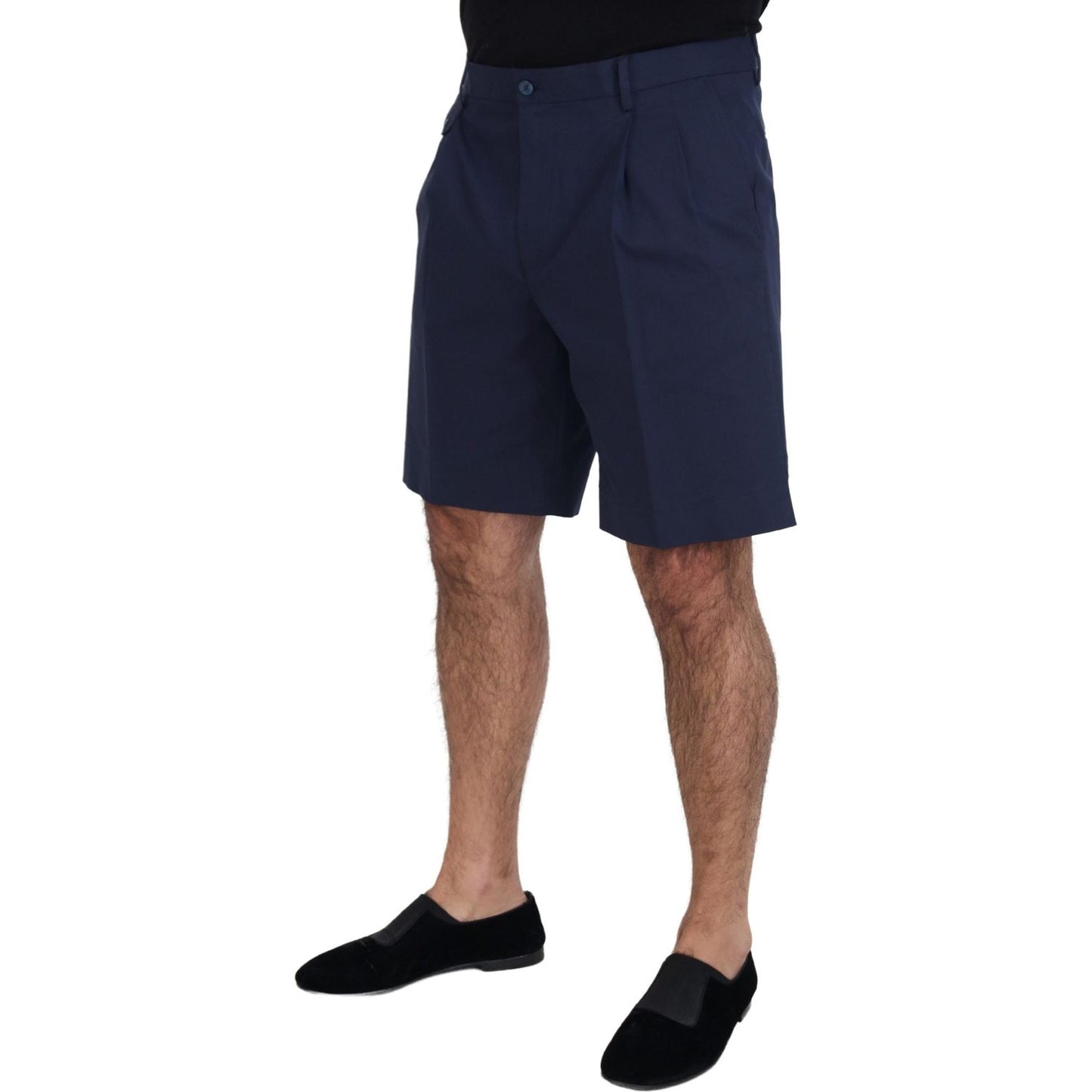 Dolce & Gabbana Blue Chinos Cotton Stretch Casual Shorts