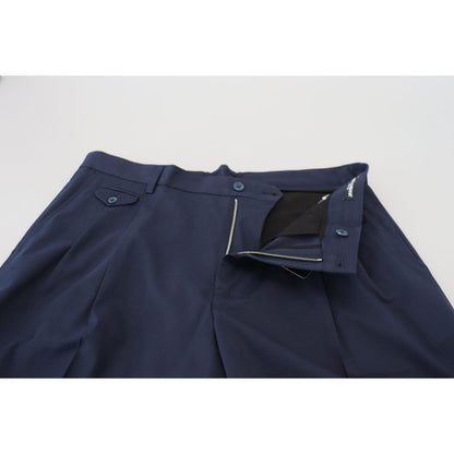 Dolce & Gabbana Blue Chinos Cotton Stretch Casual Shorts