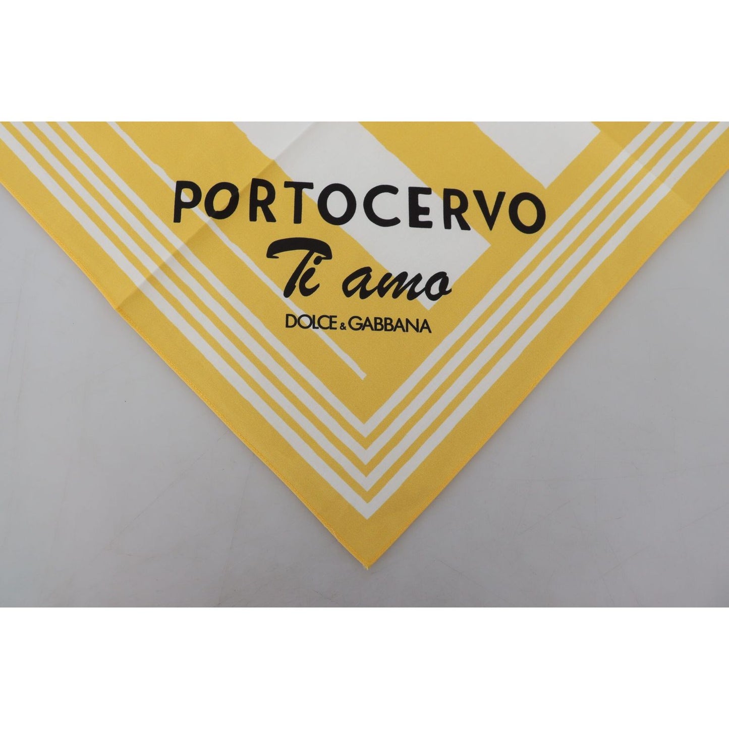 Dolce & Gabbana Yellow Portocervo Cotton Shawl Wrap Scarf