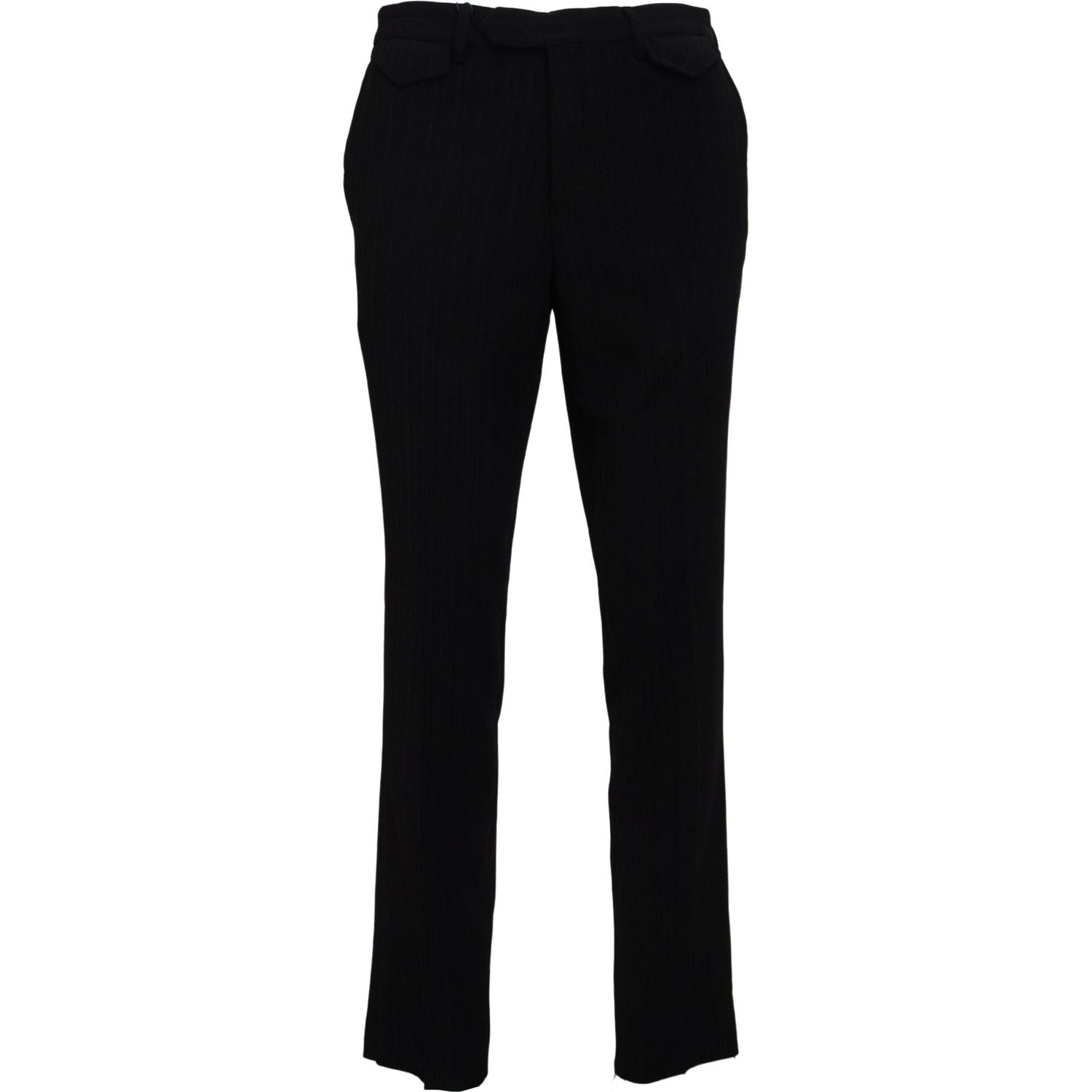 BENCIVENGA Black Cotton Straight Fit Men Formal Pants