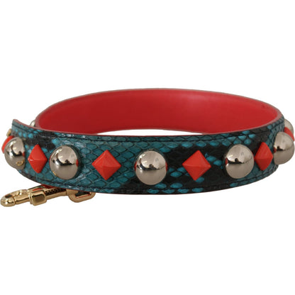 Dolce & Gabbana Green Crystals Leather Bag Shoulder Strap