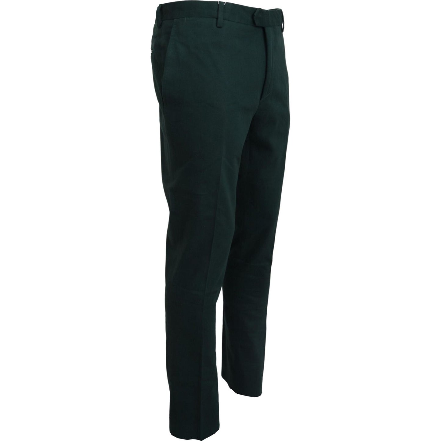 BENCIVENGA Dark Green Cotton Skinny Men Pants