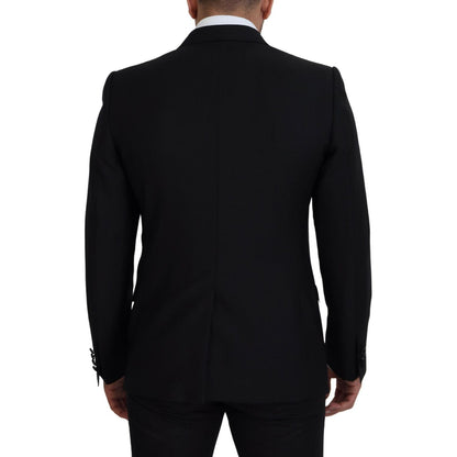 Dolce & Gabbana Black Slim Fit Formal Martini Blazer