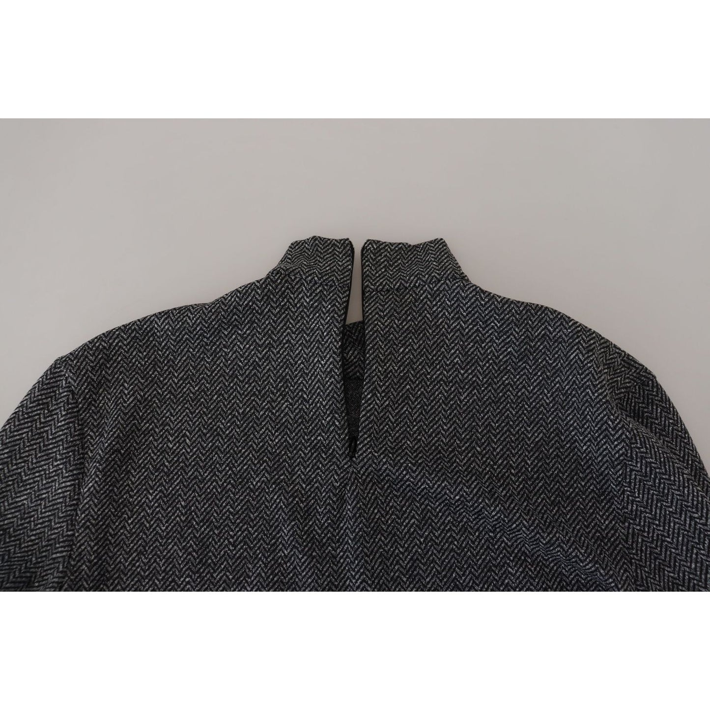 Dolce & Gabbana Dark Gray Nylon Turtleneck Pullover Sweater