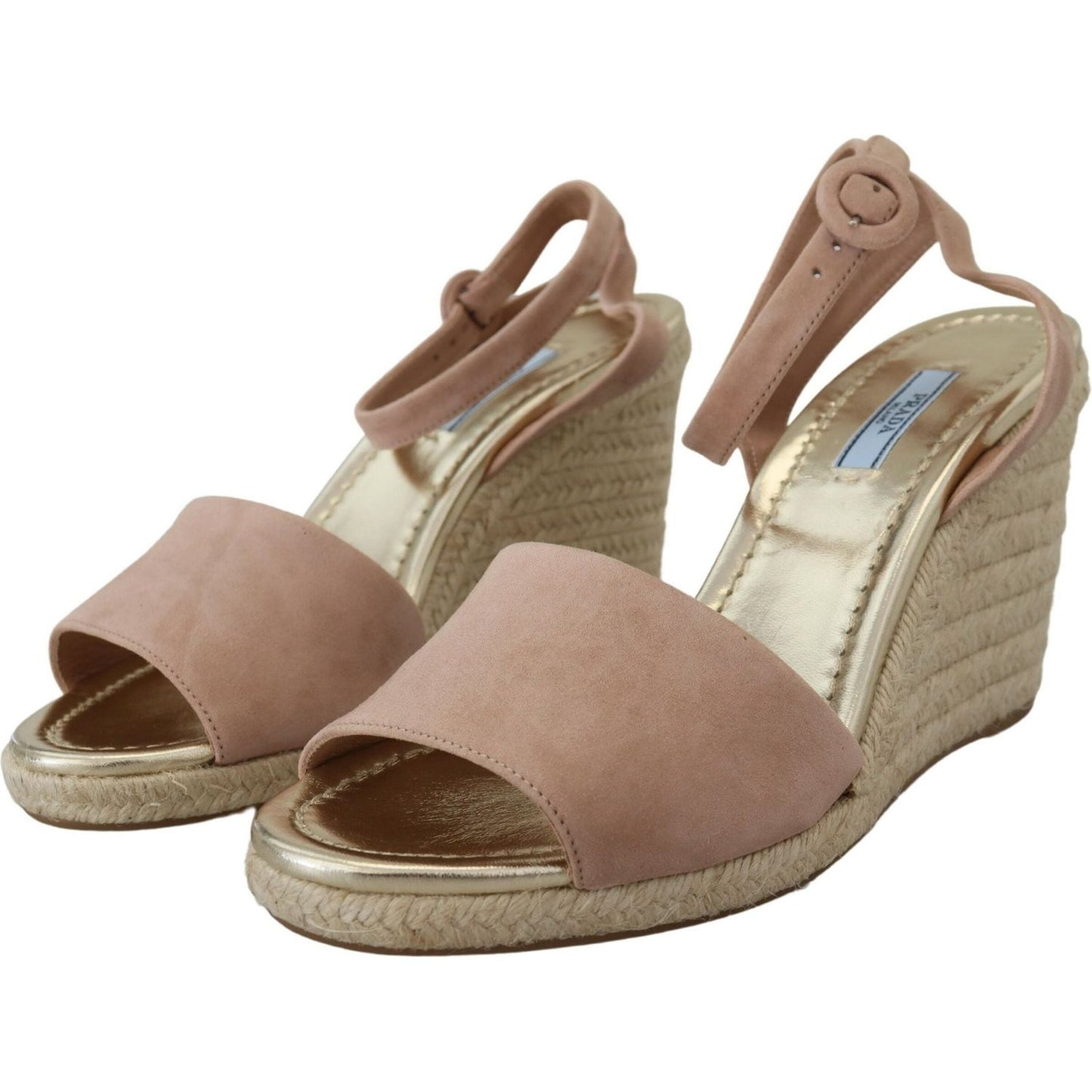 Prada Pink Suede Leather Ankle Strap Sandals