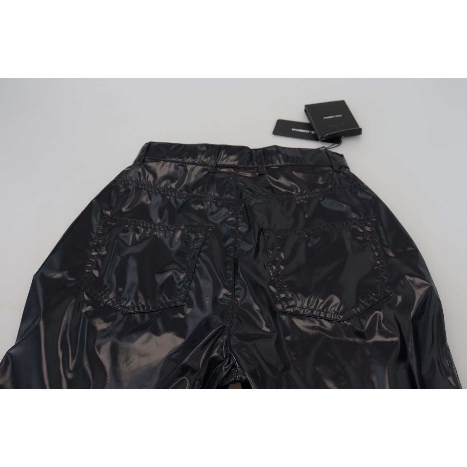 Dolce & Gabbana Black Nylon High Waist Skinny Pants