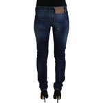 Acht Blue Cotton Low Waist Slim Fit Women Casual Denim Jeans PAN71824- 26