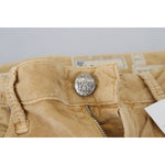 Acht Brown Cotton Corduroy Low Waist Women Casual Jeans PAN74064- 26