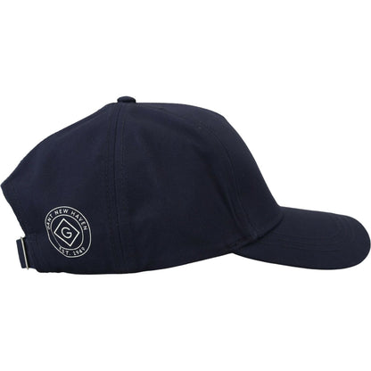 Gant Blue Cotton Logo Print Baseball Cap Casual Hat