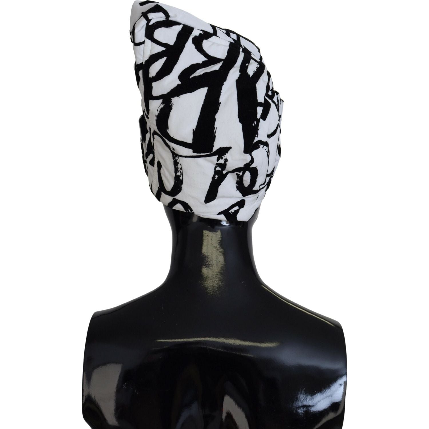 Dolce & Gabbana White Printed Nylon Women Winter Beanie Cap Hat