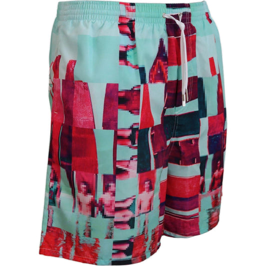 Dsquared² Multicolor Printed Beachwear Shorts Swimwear BIK1654 - 48