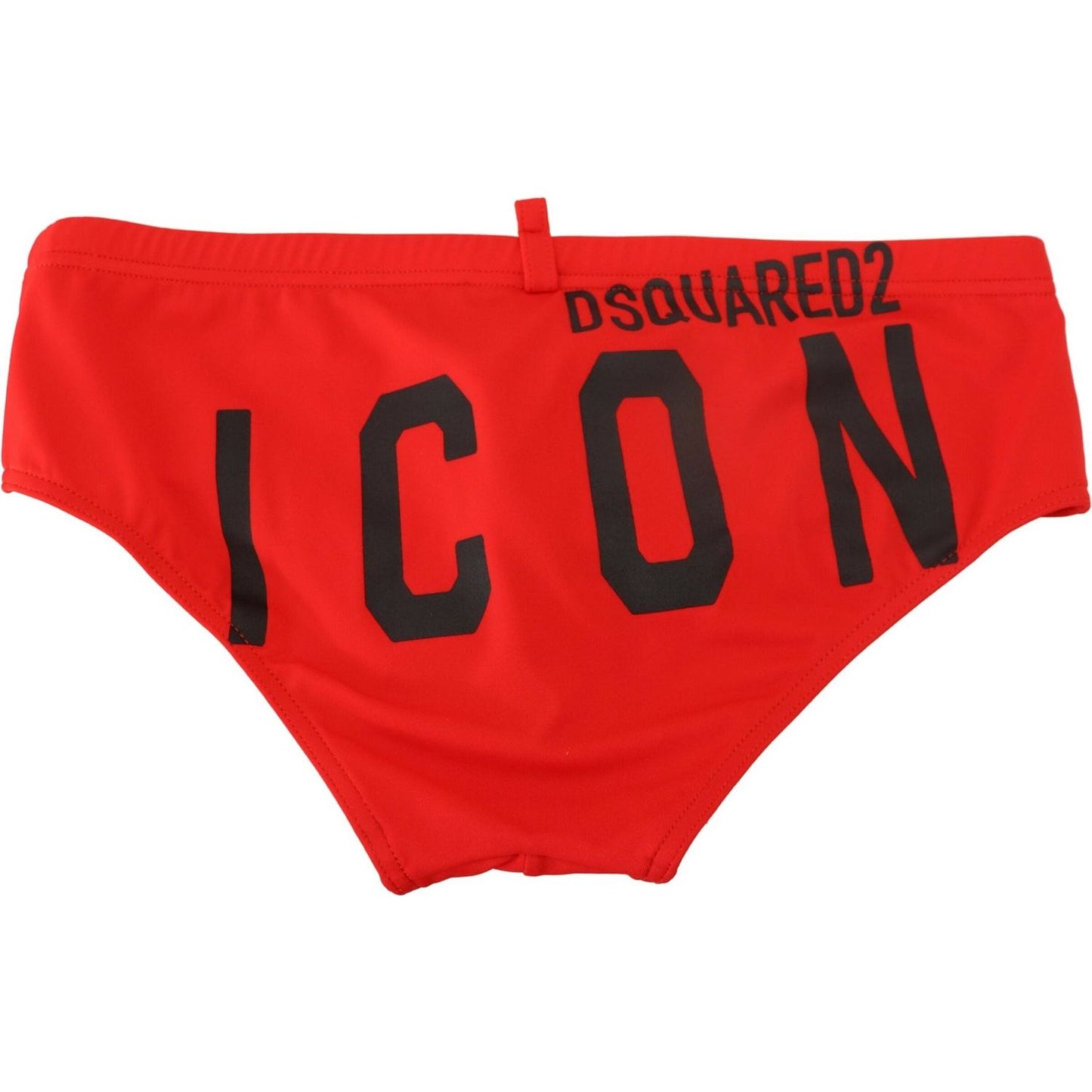 Dsquared² Red Black ICON Print Mens Swim Brief Swimwear BIK1685 - 48