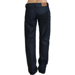 Exte Dark Blue Low Waist Straight Fit Women Denim Jeans PAN72209-26