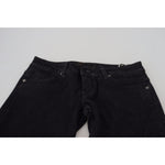 Acht Black Low Waist Slim Fit Cotton Denim Jeans PAN72698-26