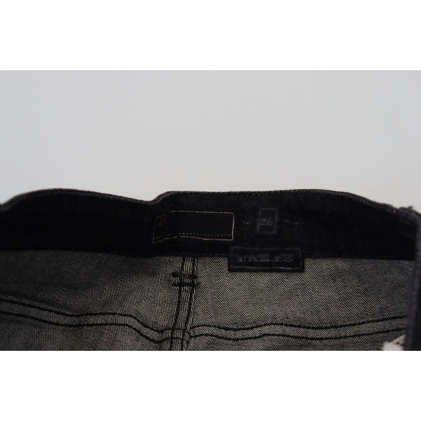 Acht Black Low Waist Slim Fit Cotton Denim Jeans PAN72698-26