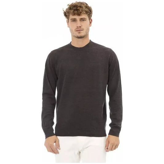 Alpha Studio Brown Cotton Men's Sweater AL-23579-IT50 | L