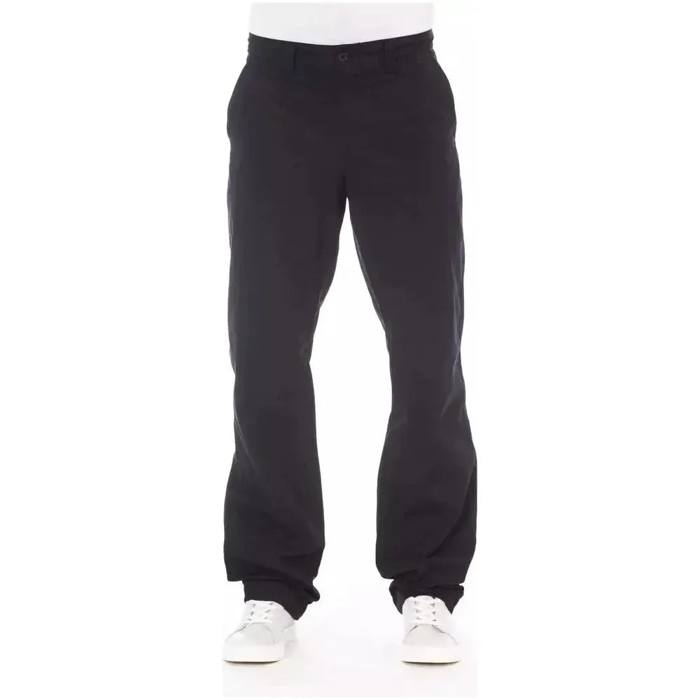 Alpha Studio Blue Cotton Men Pants