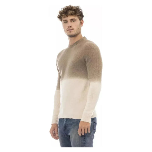 Alpha Studio Beige Alpaca Men Sweater AL-23441-IT54 | XXL