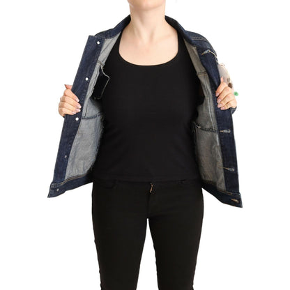 Master Coat Dark Blue Button Down Long Sleeves Denim Jacket