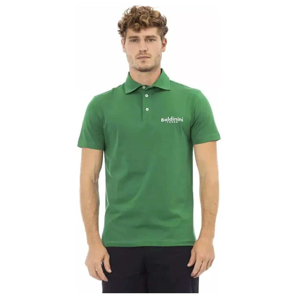 Baldinini Trend Green Cotton Polo Shirt