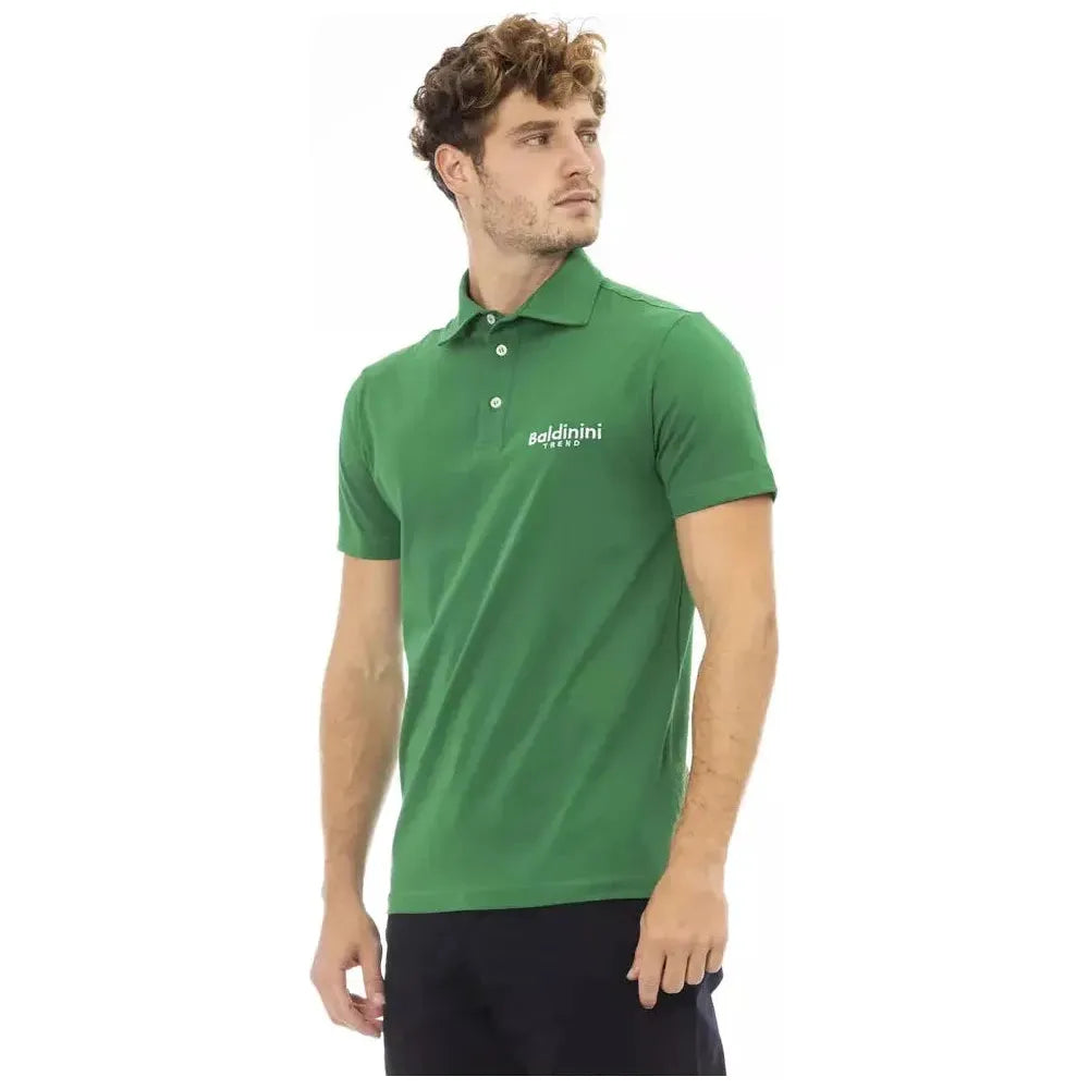 Baldinini Trend Green Cotton Polo Shirt